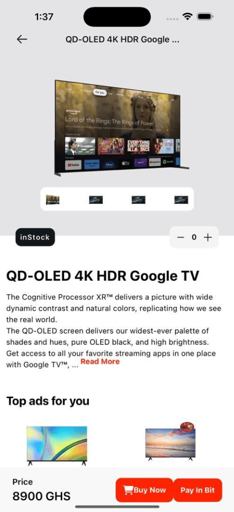 TV Product Details